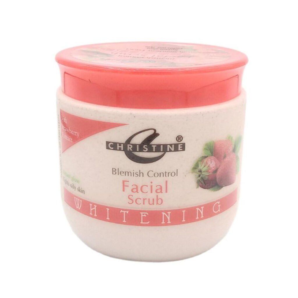 Christine Whitening Scrub Jar (Strawberry Extracts)
