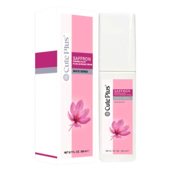 CutePlus Saffron Fairness Glow Facial Massage Cream (200ml)