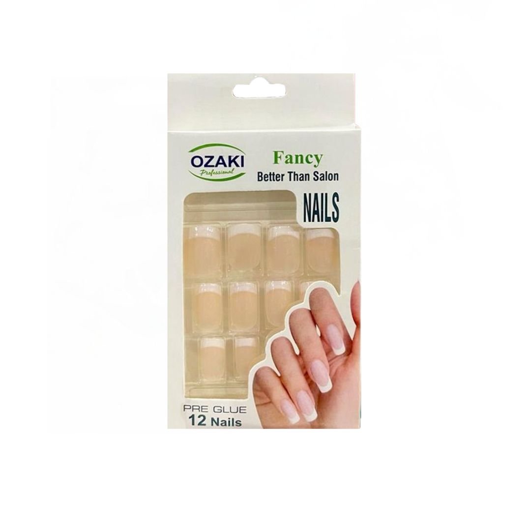 Ozaki Natural Pre-Glue Fancy Nails (12 Pieces) Ozaki Natural Pre-Glue Fancy Nails (12 Pieces)