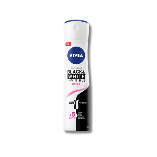 Nivea Black & White Invisible Clear Antiperspirant spray (150ml)