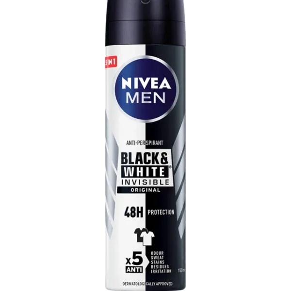 Nivea Men Black & White Invisible Original Body Spray (150ml)