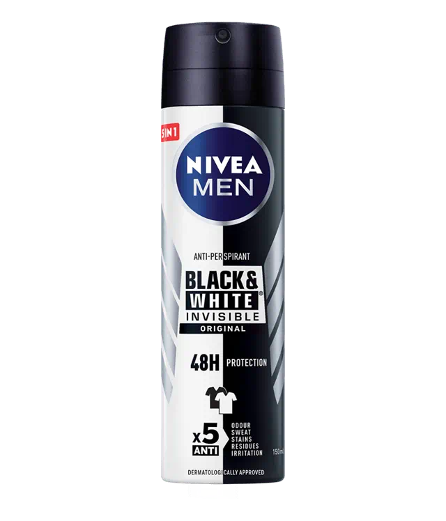 Nivea Men Black & White Invisible Original Body Spray (150ml)