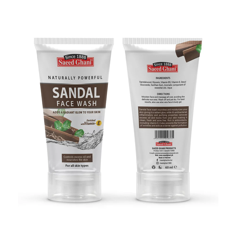 Saeed Ghani Sandal Face wash (60ml) Saeed Ghani Sandal Face wash (60ml)