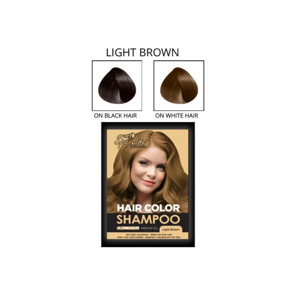 Spa Line By Glamorous Face Hair Color Shampoo (Light Brown)