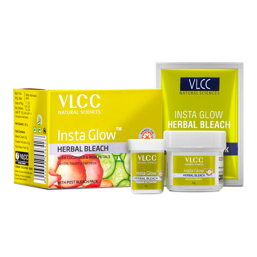 VLCC Insta Glow Herbal Bleach Kit (28.1g)