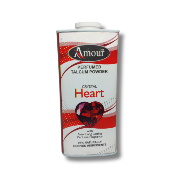 Amour Crystal Heart Perfumed Talcum Powder (100 g)
