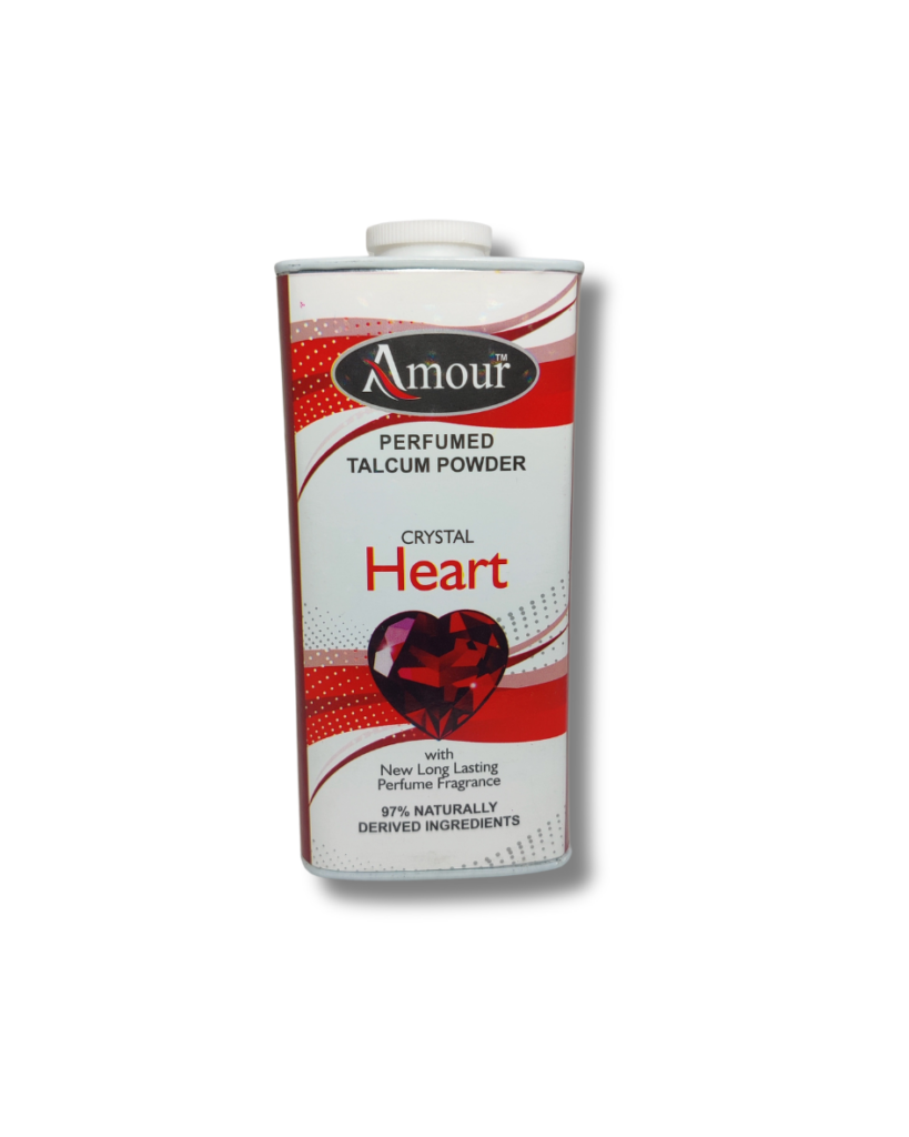 Amour Crystal Heart Perfumed Talcum Powder (100 g)