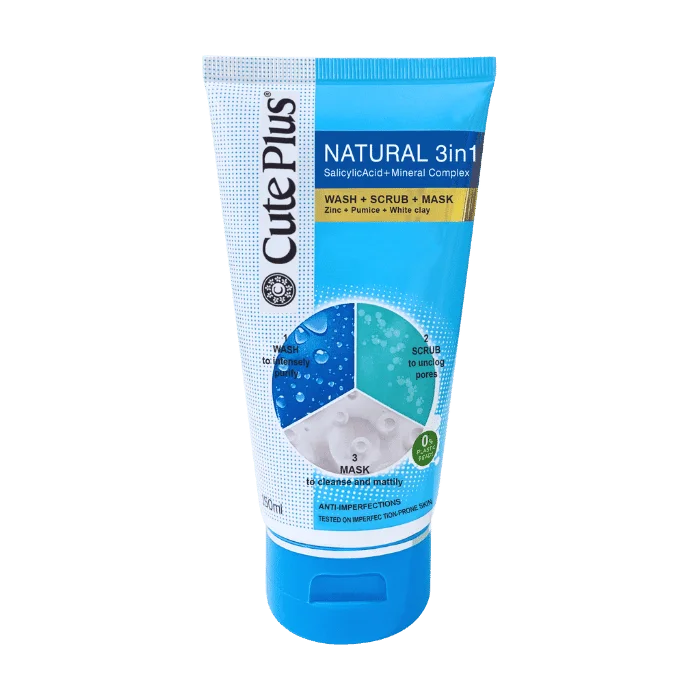 Cute Plus Natural 3-in-1 Face Wash