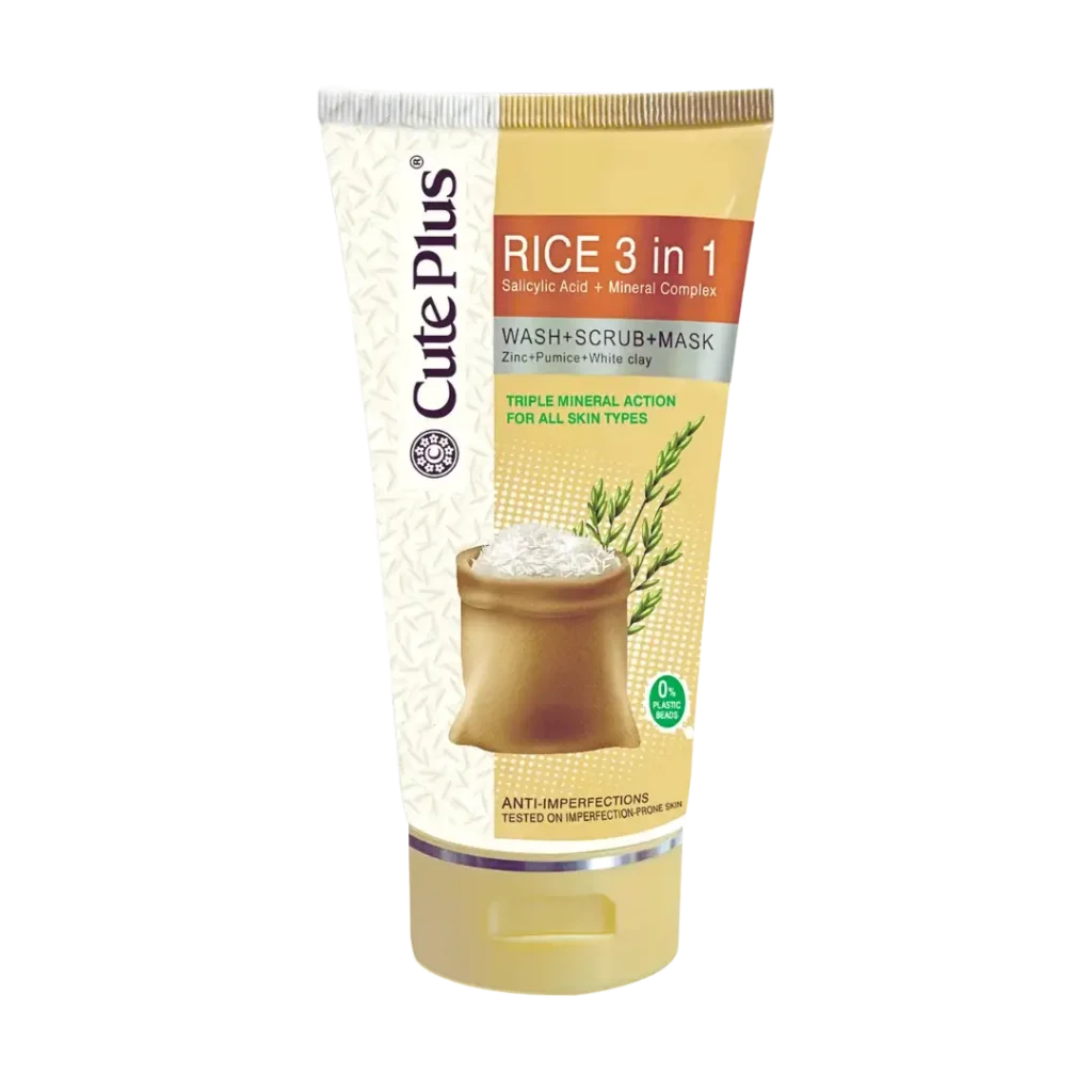 Cute Plus Rice 3-in-1 Face Wash
