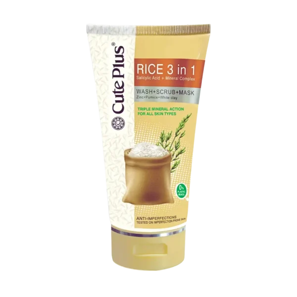 Cute Plus Rice 3-in-1 Face Wash