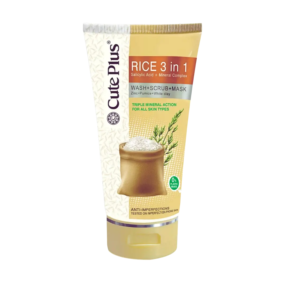 Cute Plus Rice 3-in-1 Face Wash