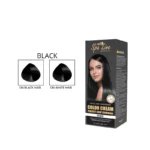 Spa-Line-By-Glamorous Face Hair Color Cream Perfect Gray Coverage Black