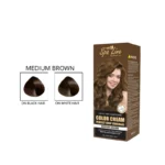 Spa Line By Glamorous Face Hair Color Cream Perfect Gray Coverage Medium Brown